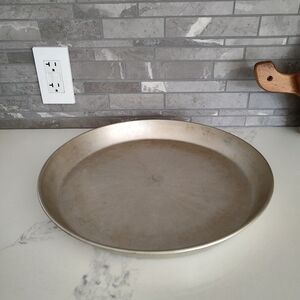 Round Silver Metal Tray